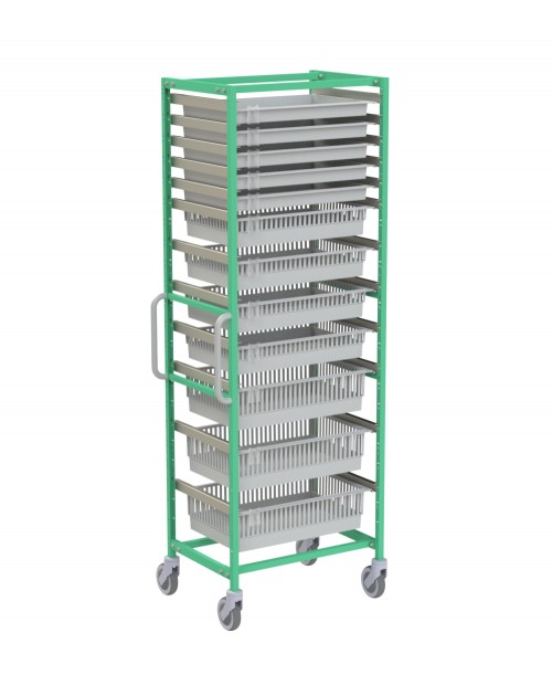 SINGLE MOBILE TRANSFER CABINET  EQUIPPED WITH BASKETS - WIDTH 600