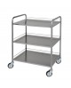 Stainless steel guard rail 3 sides for trolley 60x40 cm