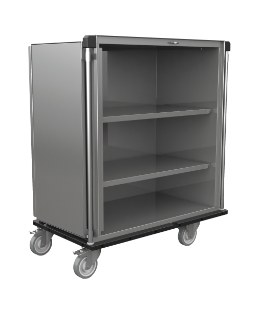 Transfer cabinet, stainless steel,  2 shelves, ISO format