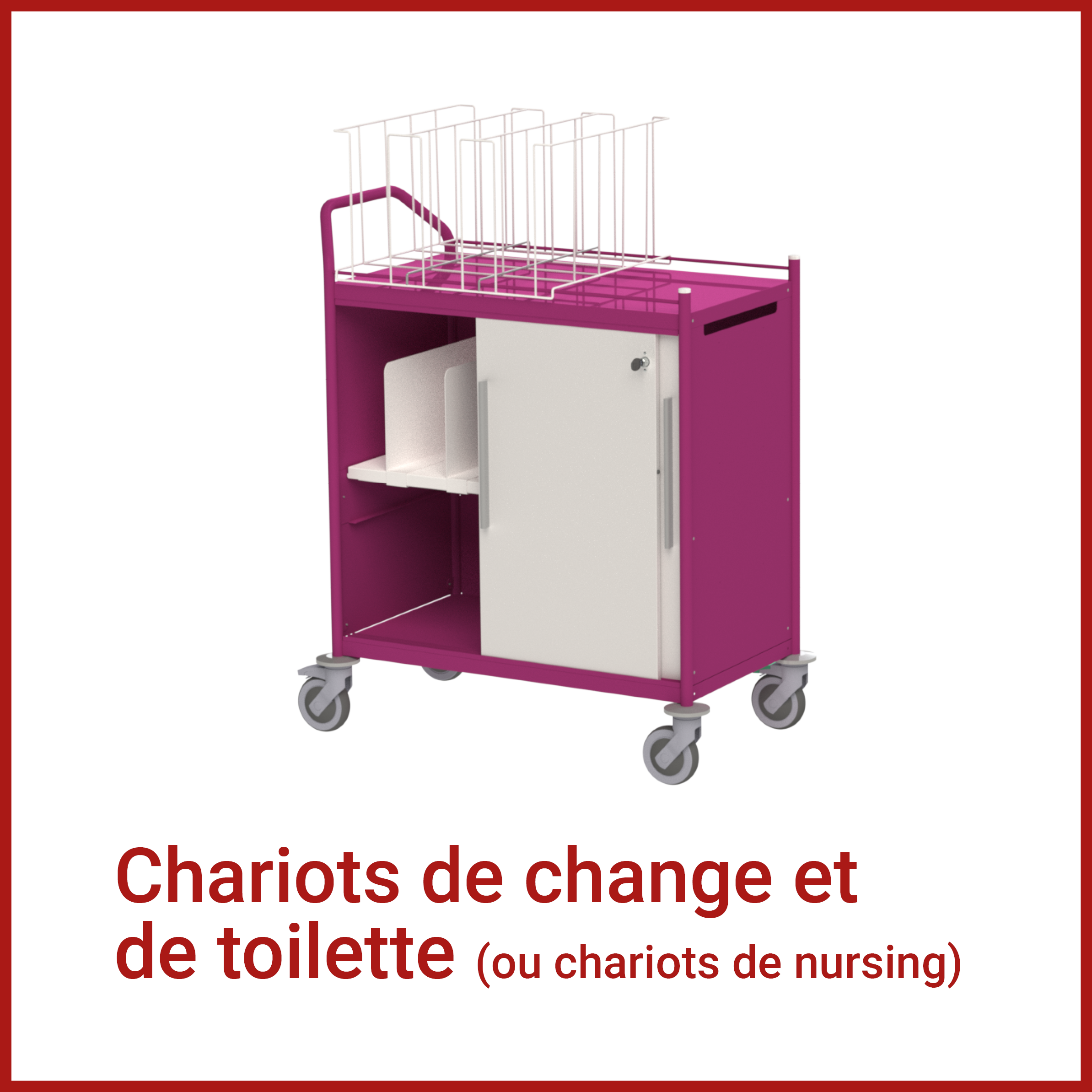 Support sac à linge chariot de change et de toilette Praticima